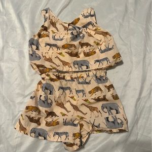 Baby Gap animal print romper 3t